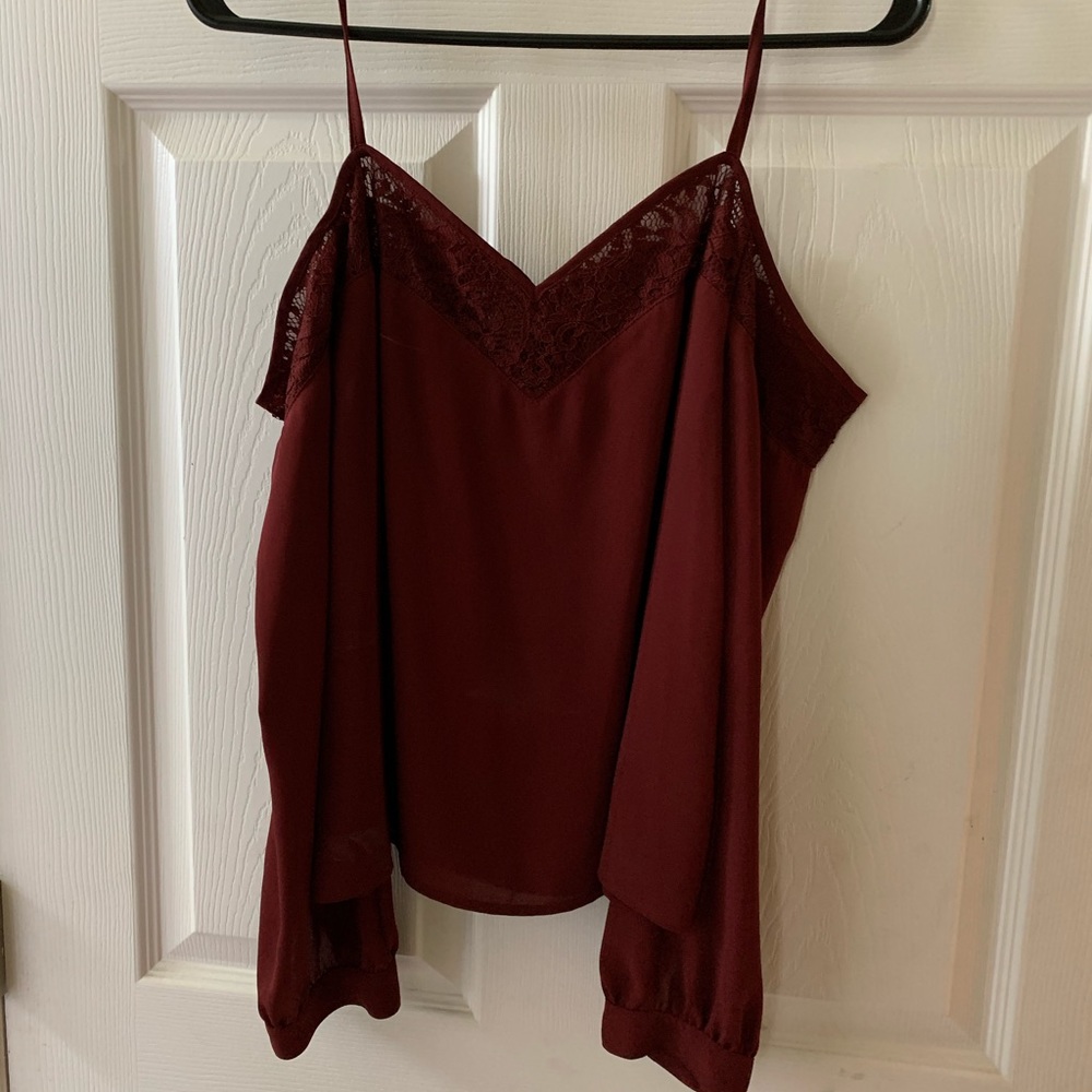 Red Off Shoulder Blouse